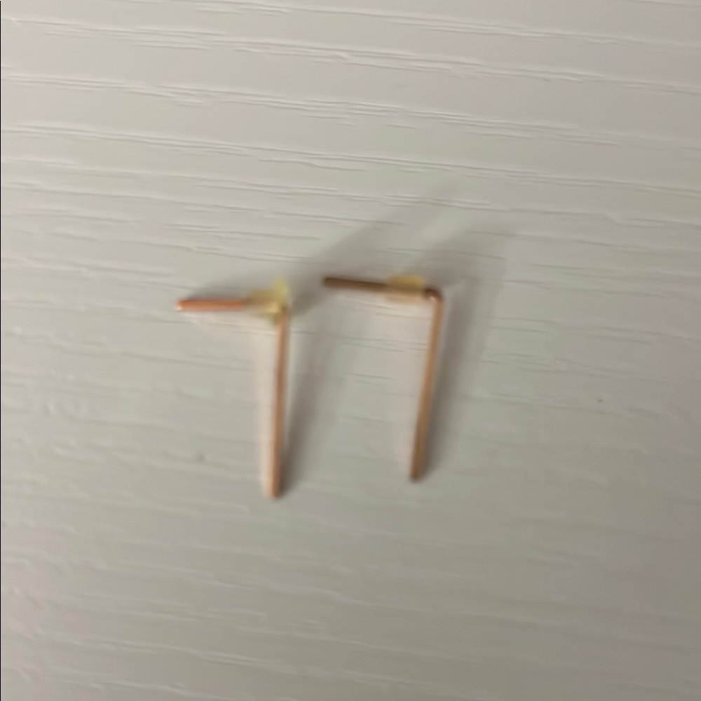 Bronze L-shaped Earrings